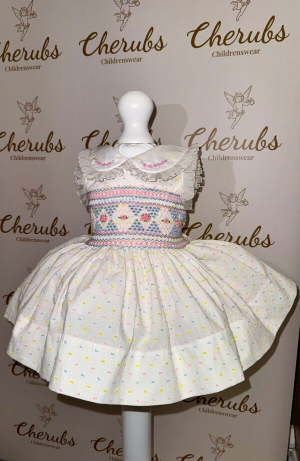 White Swiss Dot Dress