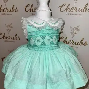 Mint Swiss Dot Dress