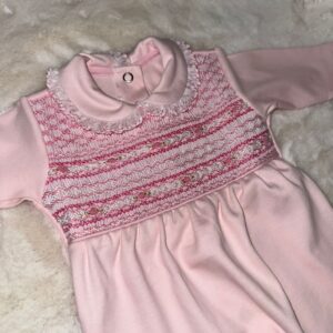 Pima Cotton Pink Pearl Baby Grow