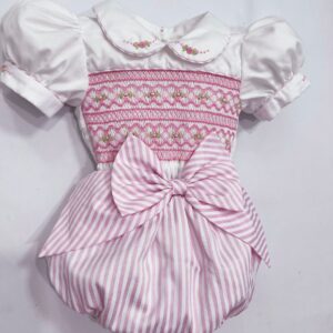 Candy Striped Pink Romper