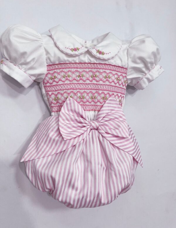 Candy Striped Pink Romper