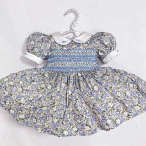 Blue Flowered Smock