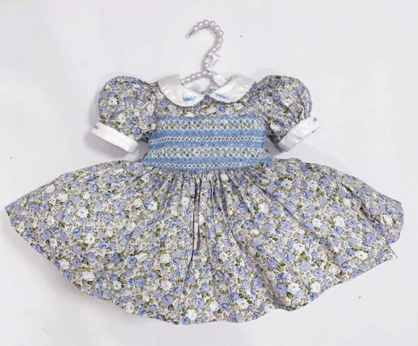 Blue Flowered Smock