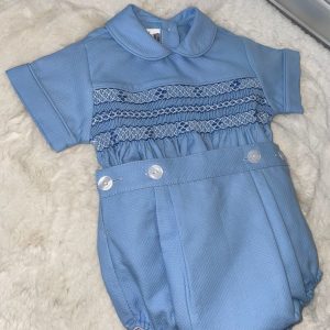 Luxury Blue Boys Romper