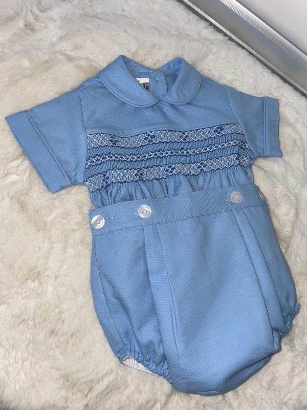 Luxury Blue Boys Romper