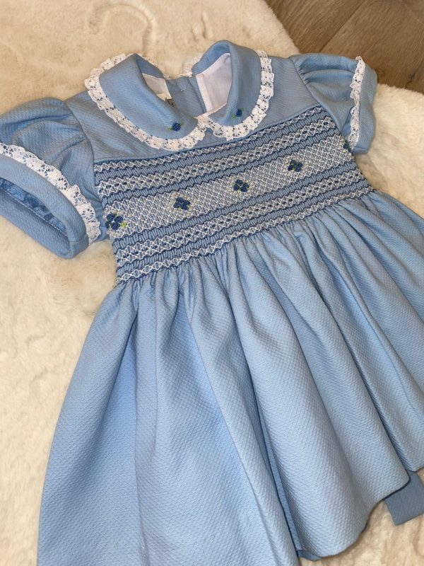 Luxury Autumn Blue Dress - Image 3
