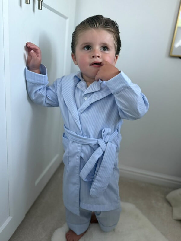 Boys Blue Pyjamas and Night Gown - Image 4