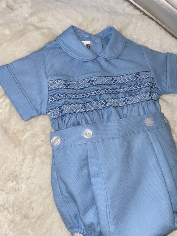 Luxury Blue Boys Romper - Image 2