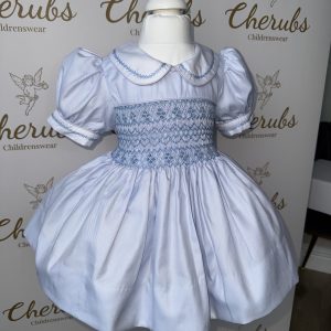 Ice Blue Smock Dress