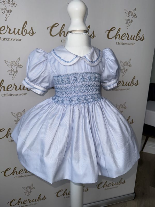 Ice Blue Smock Dress