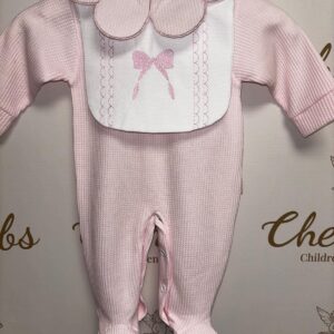 Pink Petal Collar Baby Grow