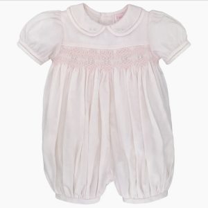 Pink Diamond Smocked Girls Romper