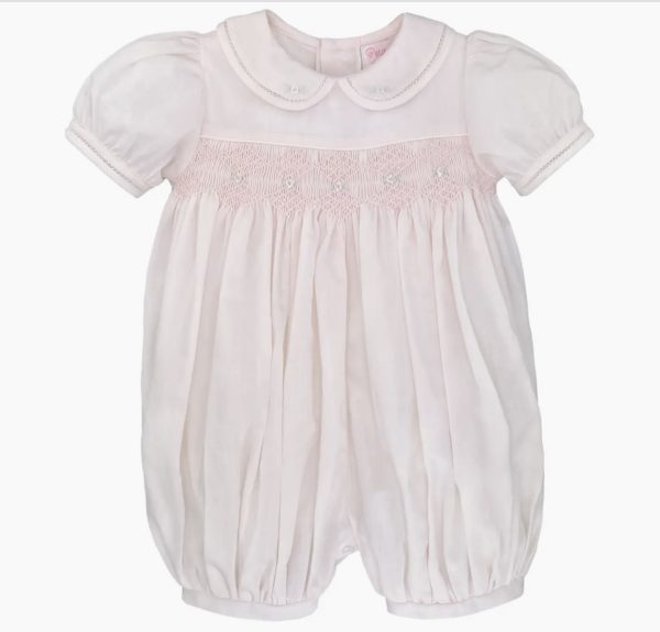 Pink Diamond Smocked Girls Romper