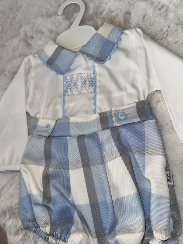 Blue Tartan Romper - Image 3