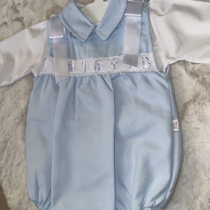 Blue Long Sleeve Spanish Romper