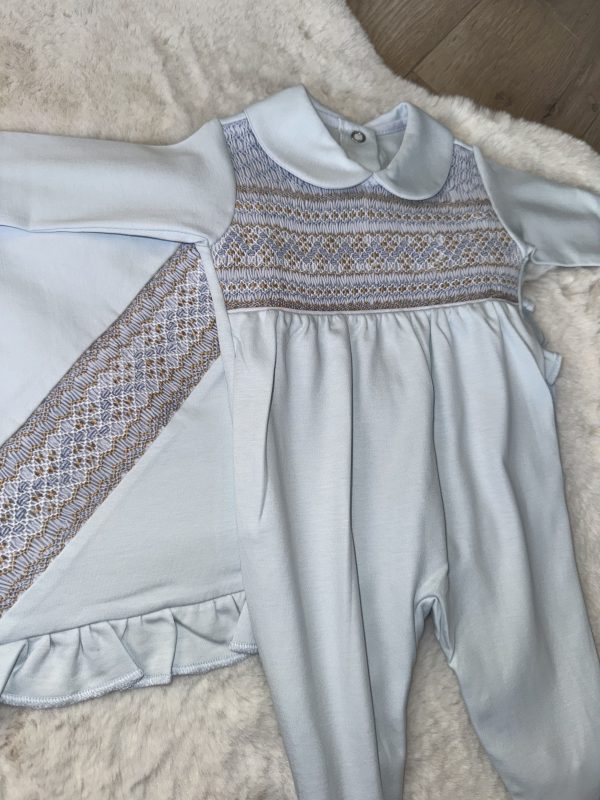 Blue & Tan Pima Cotton Set