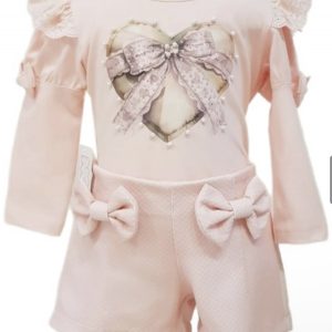 Girls Pink Shorts & Top Set