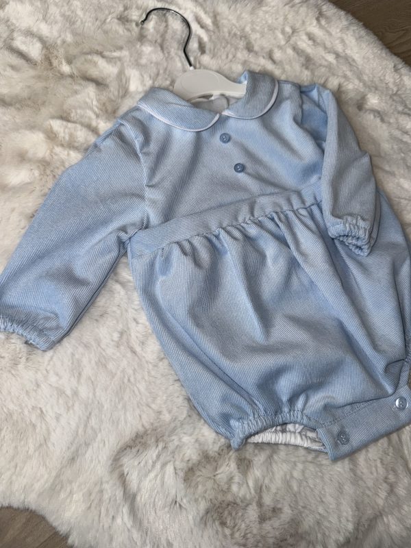 Blue Long Sleeve Romper - Image 2