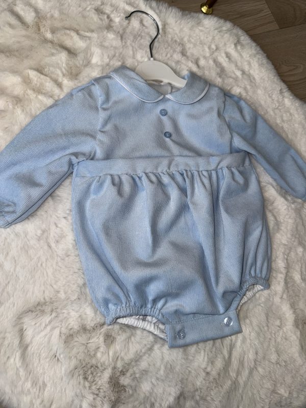 Blue Long Sleeve Romper