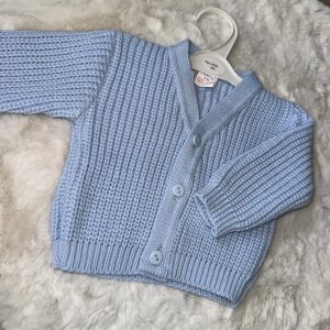 Blue Thick Knit Cardigan