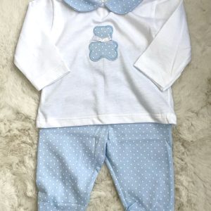 Blue Teddy Bear Two Peice