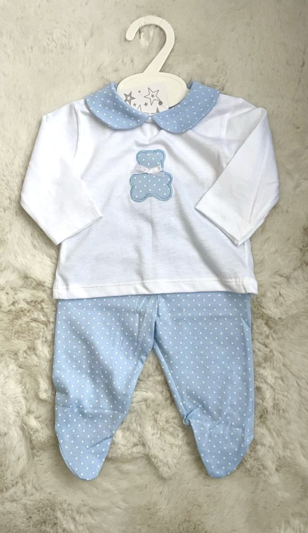 Blue Teddy Bear Two Peice