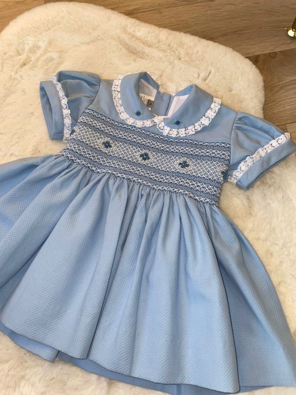 Luxury Autumn Blue Dress - Image 2