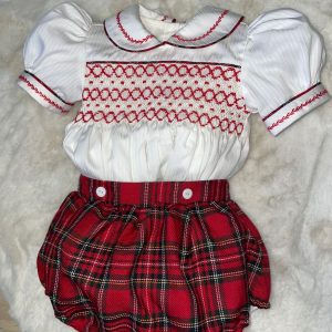 Tartan Boys Smocked Romper