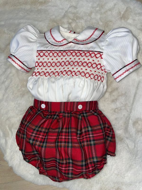 Tartan Boys Smocked Romper