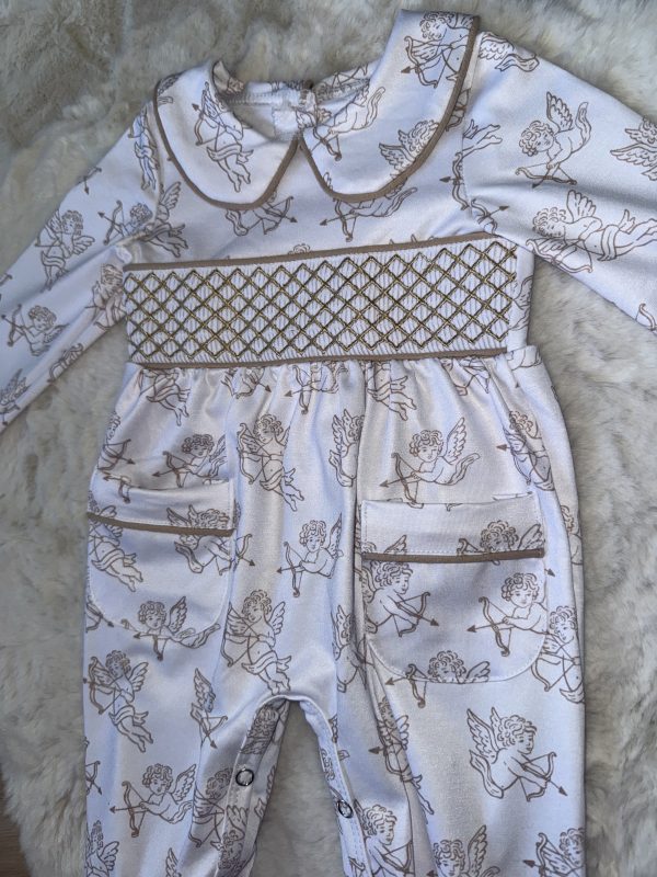 Cherubs Smocked Baby Grow - Image 2