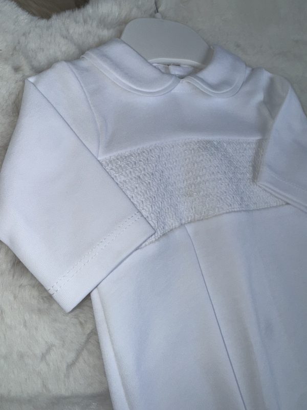 All White Smock Babygrow - Image 2
