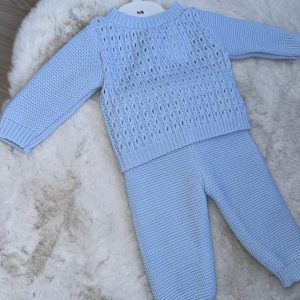 Boys Blue Knitted Set