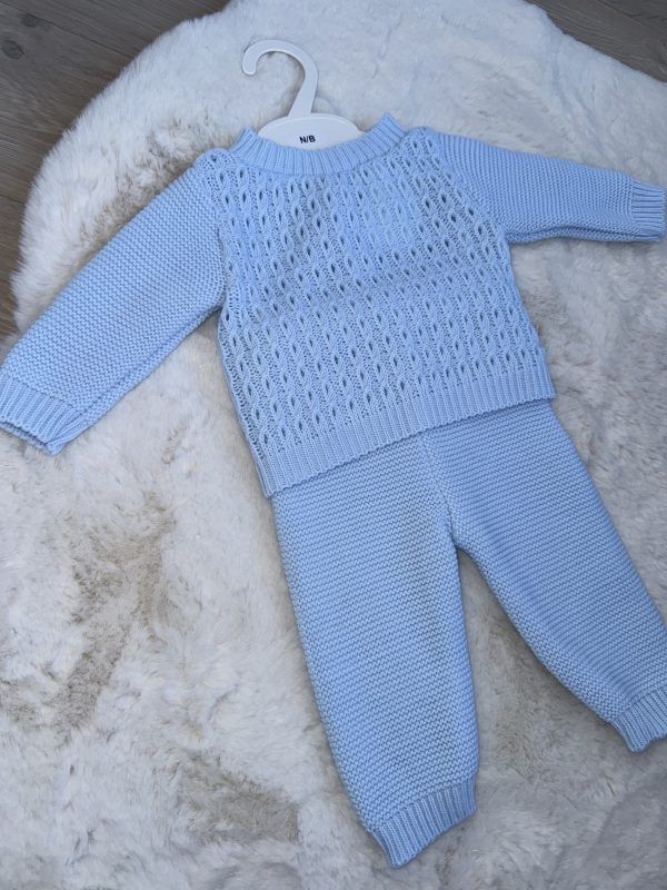 Boys Blue Knitted Set - Image 2
