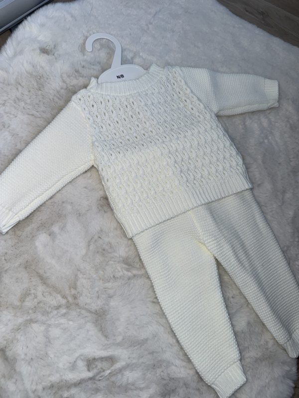 Boys Cream Knitted Set