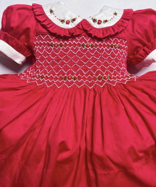 Red Frill Collar Dress - Image 3