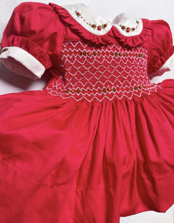 Red Frill Collar Dress - Image 2