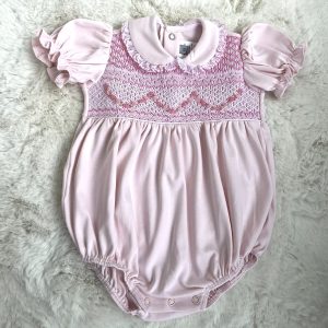 Pink Roses Pima Cotton Bubble Romper