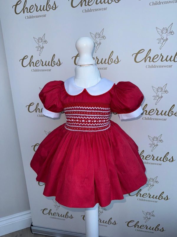 Rich Red White Roses Dress