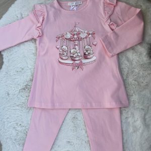 Pink Carousel Leggings Set