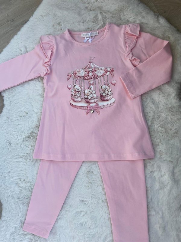 Pink Carousel Leggings Set