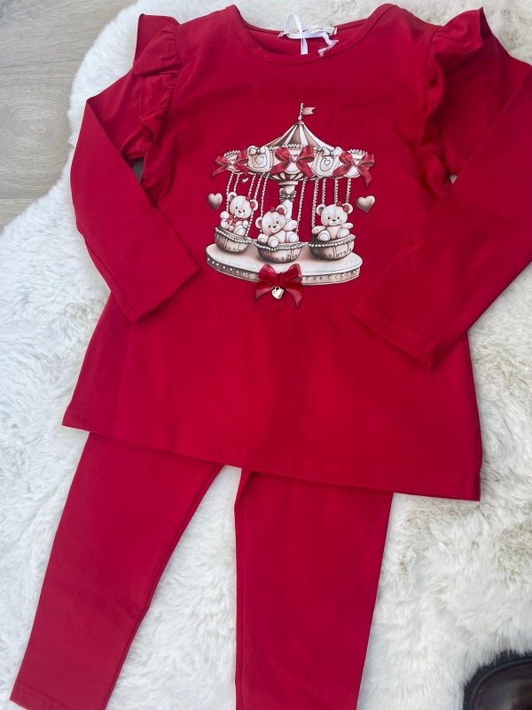 Red Carousel Leggings Set - Image 2