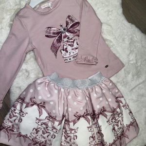 Pink Carousel Skirt & Top Set