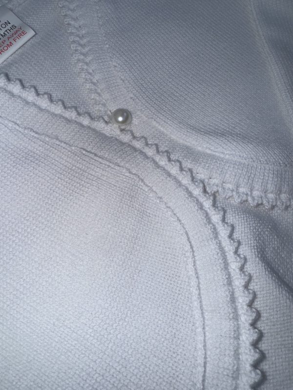 Girls White Balero Cardigan - Image 2