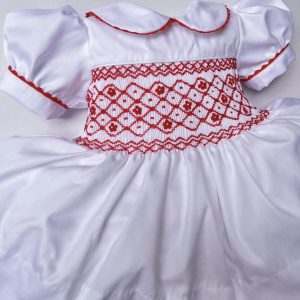 White & Red Flower Dress