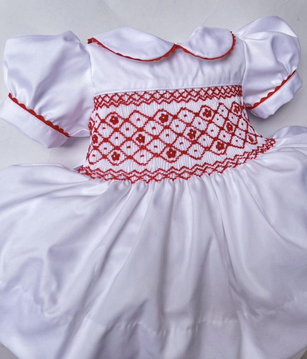White & Red Flower Dress
