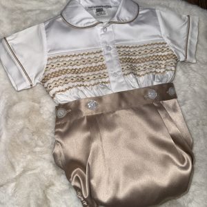 Luxury Pure Gold Boys Smock