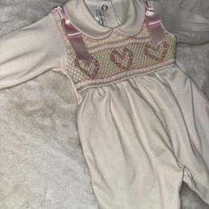 Pima Cotton Heart Baby Grow