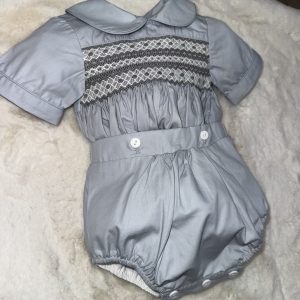 Boys Grey Criss Cross Smock
