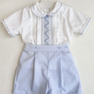 Pleated Design Boys Smock