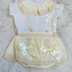 Lemon Bow Jam Pants Set